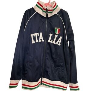 Vintage Italia Navy Track Jacket Kids Size 12